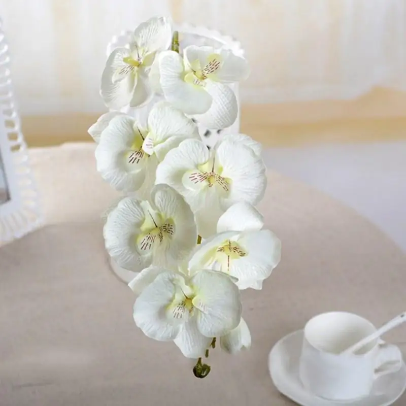 Beste Upscale Phalaenopsis Kunstbloemen Diy Kunstmatige Vlinder Orchidee Zijde Bloem Boeket Bruiloft Woondecoratie 100 Pcs Goedkope
