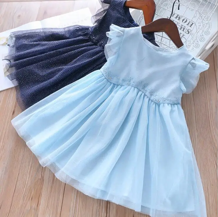 Новинка 2019 г. детские кружевные весенние платья феи с вышивкой для девочек милое