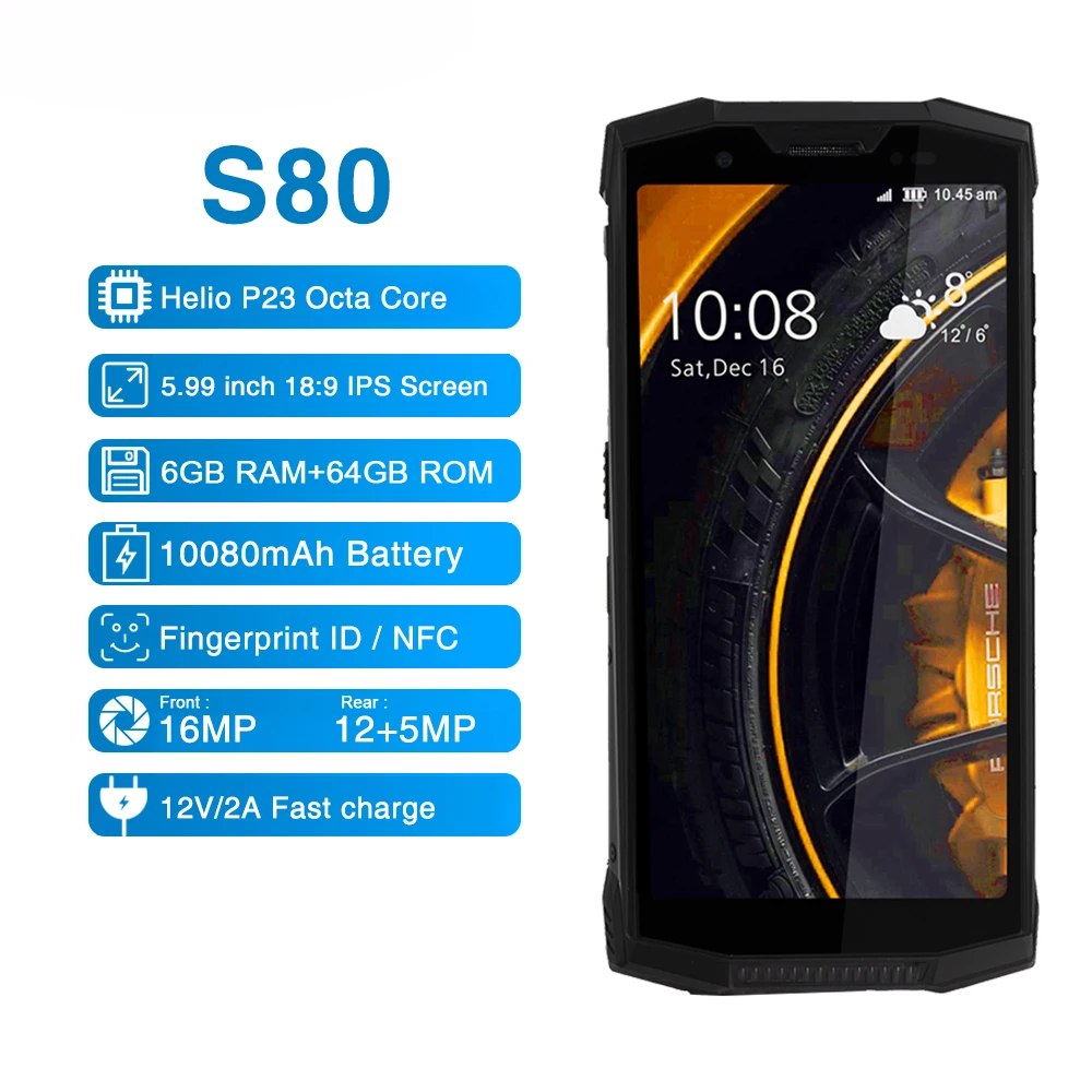 Doogee S80 5 99 &quotHelio P23 Восьмиядерный 6 ГБ 4G B IP68 водонепроницаемый рации прочный