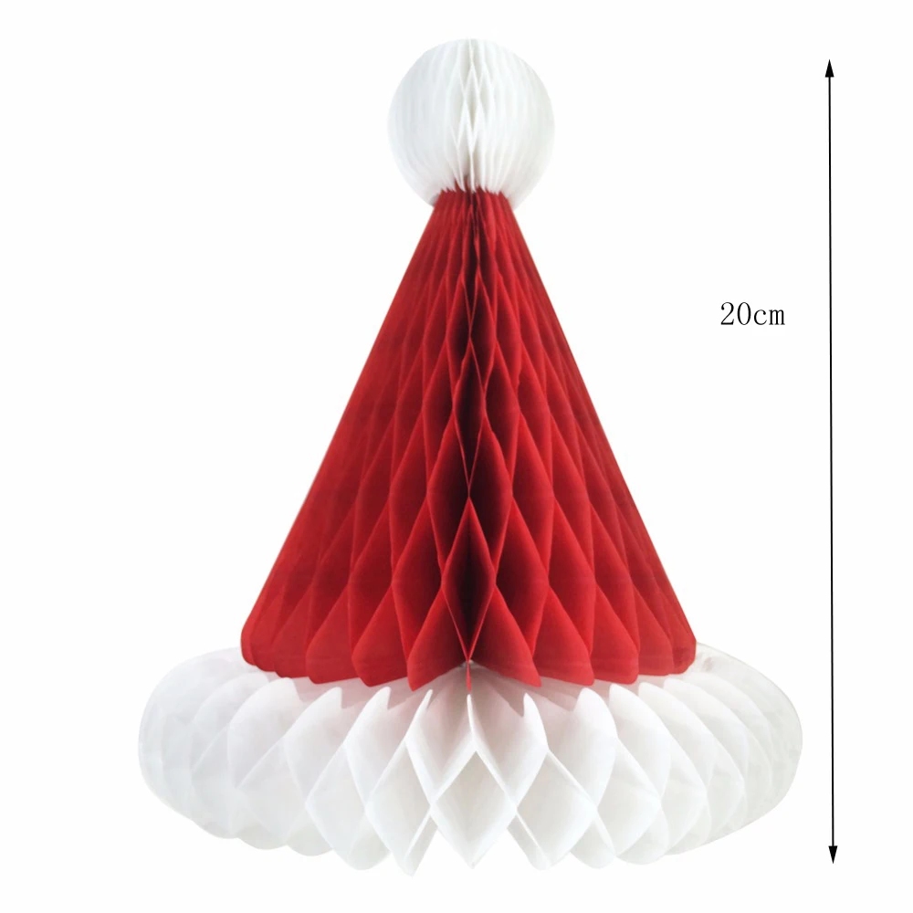 29pcs Xmas Decorations Set Merry Christmas Banner Tissue Paper Honeycomb Santa Hat Tree Bells Snowflake Fans Balls Noel Holiday | Дом и сад