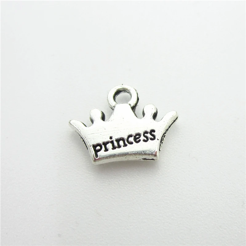 Оптовая продажа 100 шт./партия подвески в виде короны принцессы с
