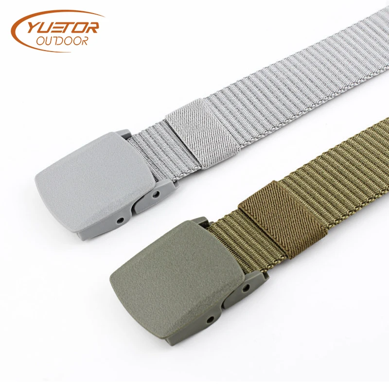 YUETOR OUTDOOR 130CM Length 3.8CM Width Tactical Belts Mens Thicken Nylon Army Belt Plastic Buckle Waitband Military | Спорт и