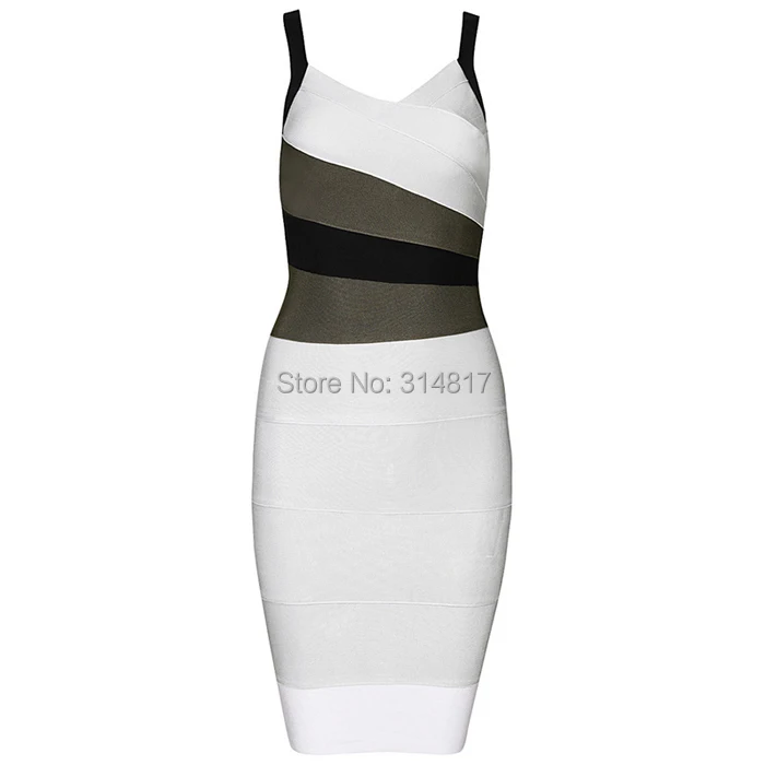 2014 NEW Women Sexy V Neck Strap Backless Slim Bodycon Banquet Party Dress [H685-M-H685-XS] | Женская одежда