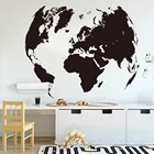Наклейка на стену с глобальной картой мира, Виниловая наклейка на стену для детской комнаты, спальни, путешествий, путешествий