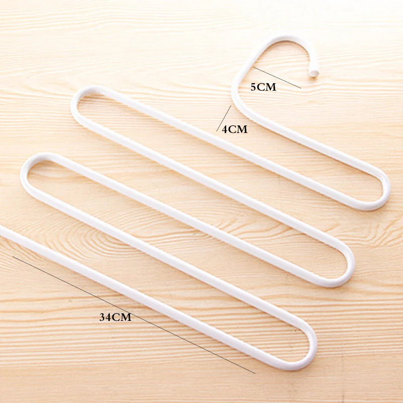 S-type Pants Trousers Storage Rack Multi-layer Stainless Steel Scarf Hanger Home Wardrobe Closet Organizer | Дом и сад