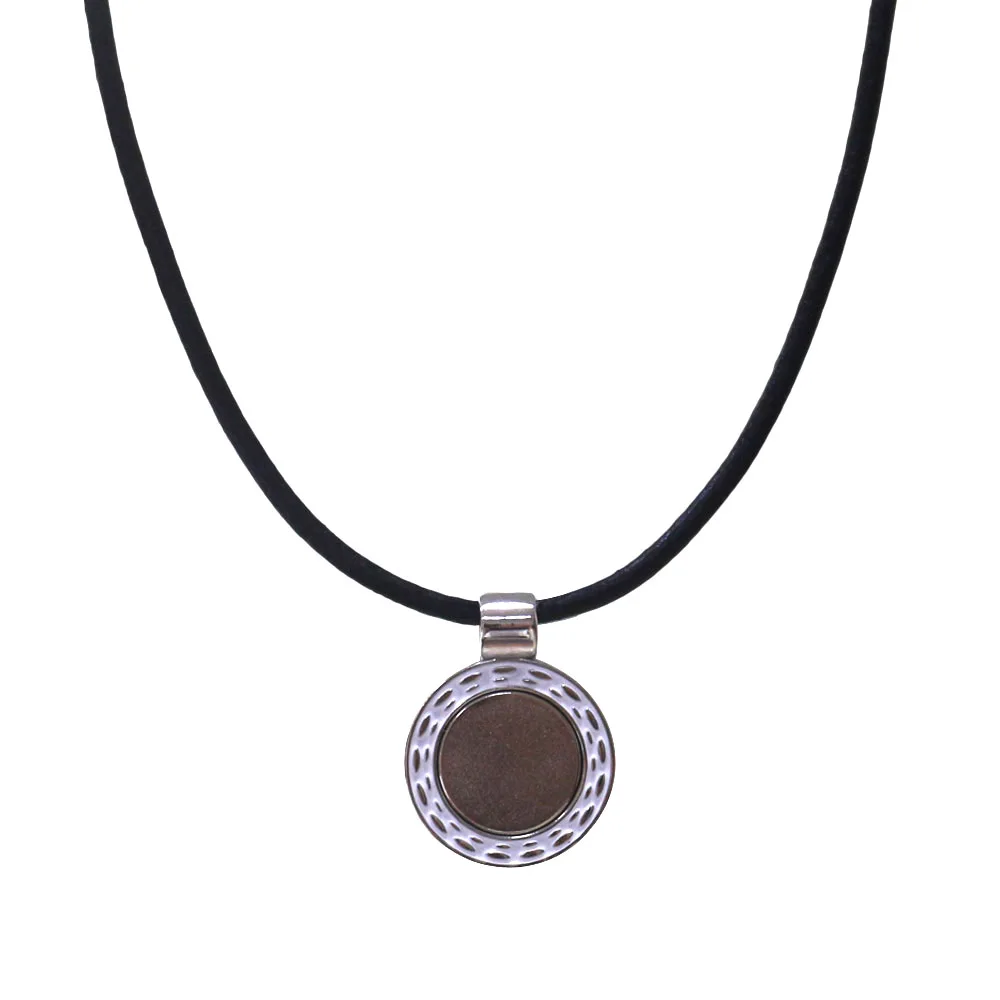 Лот из 10 магнитных Гольф-маркер ожерелье кулон черный кожаный шнур-магнитно