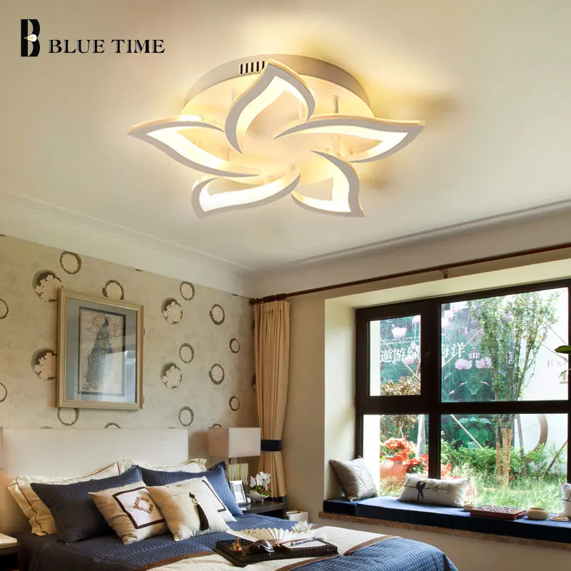 Arañas LED modernas para sala de estar, dormitorio, comedor, lámparas de araña con acabado blanco, accesorios de iluminación para el hogar, AC110V, AC220V