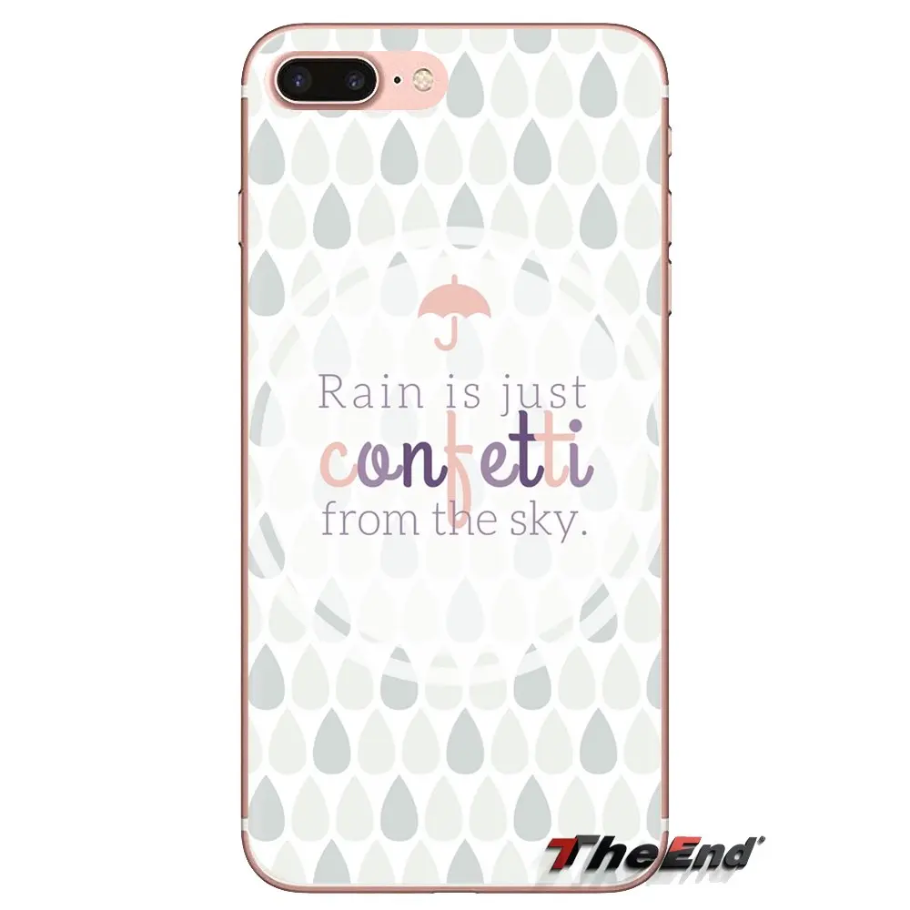 For Samsung Galaxy S3 S4 S5 Mini S6 S7 Edge S8 S9 S10 Plus Note 3 4 5 8 9 April Showers Wallpaper Transparent Soft Cases Covers |