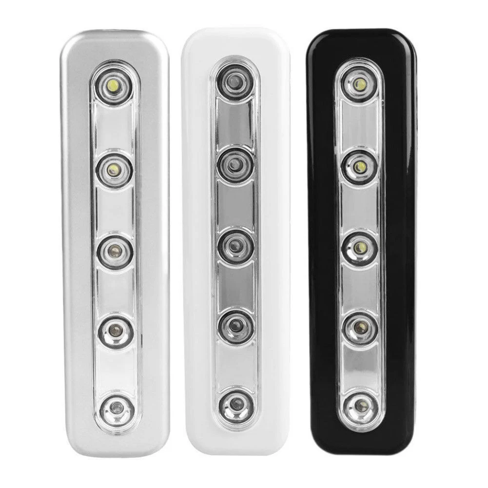 5 LED клей сенсорный датчик ночник бар домашний шкаф настенный светильник|Ночники|