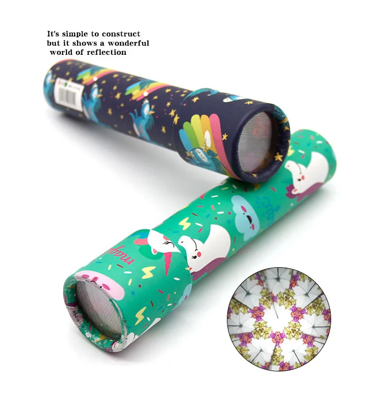 1Pcs 3D Cartoon Rotate Kaleidoscope Imaginative Colorful Toy Funny Education Classic Toys Gifts For Children Kids Baby