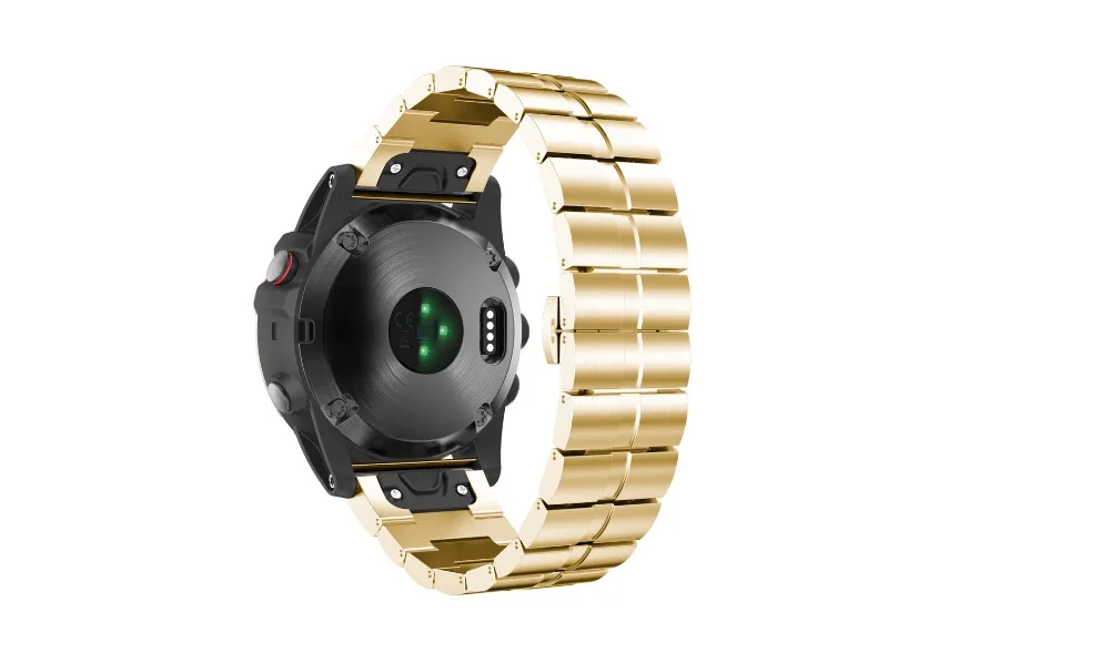 Быстросъемный ремешок из нержавеющей стали для Garmin fenix 5X шириной 26 мм легкий 3 с
