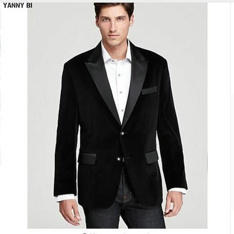 Мужской черный бархатный пиджак Mader на заказ дизайнерский Блейзер ручной работы