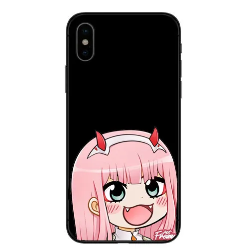 Мягкий термополиуретановый чехол Dois querida na FRANXX аниме Zero Two DIY Pintado Bonito Acessorios для телефона для iphone X 8 7 6 5 4 Plus - Цвет: TPU