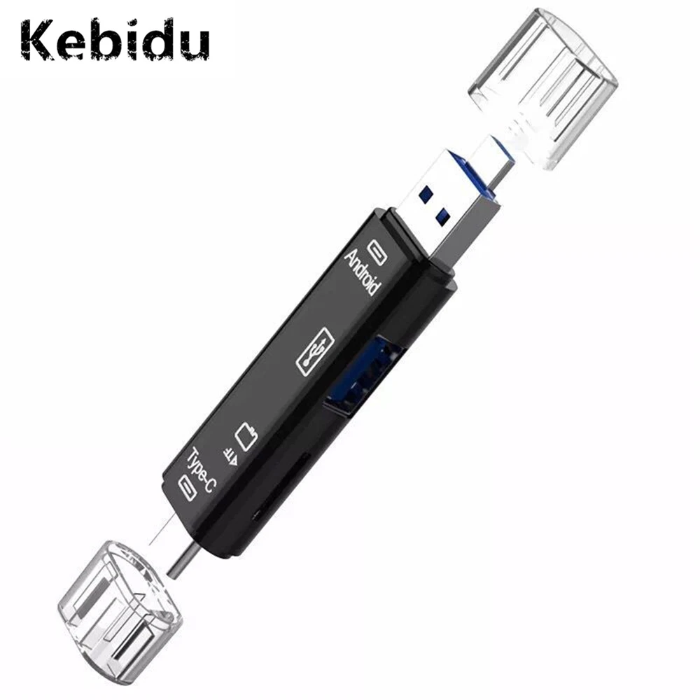 Kebidu все в одном Type C USB Micro устройство для чтения карт памяти OTG Usb 3 1 Кардридер