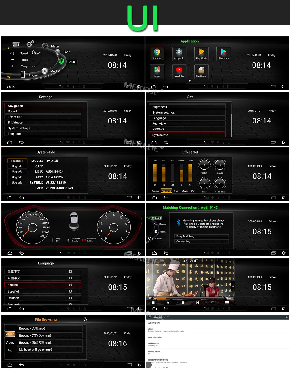 3+ 32G 10,2" Android 7,1 4G lte автомобильный Радио Аудио gps навигационный плеер для Audi Q5 2009- с BT wifi Мультимедиа