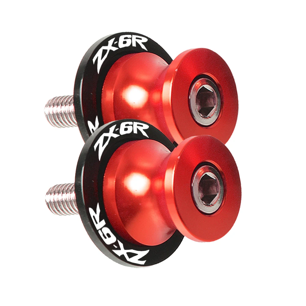 10MM red 10 мм Поворотная педаль винты для Kawasaki Ninja ZX-6R ZX600 1998-2011 ZX6R ZX 6R 6 R 600 CNC мотоциклетные поворотники для трубных узлов ползунки - Цвет: 10MM red