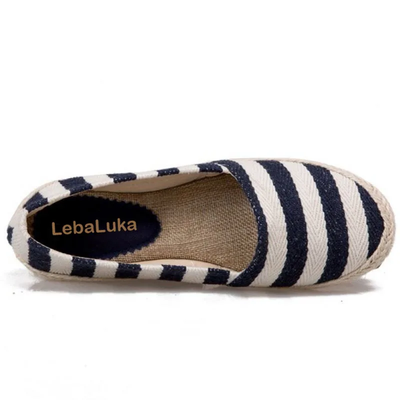 Tuyoki Women Real Genuine Leather Fishman Shoes Striped Round Toe Mother Leisure Daily Flats Shoe Size 35-39 | Обувь