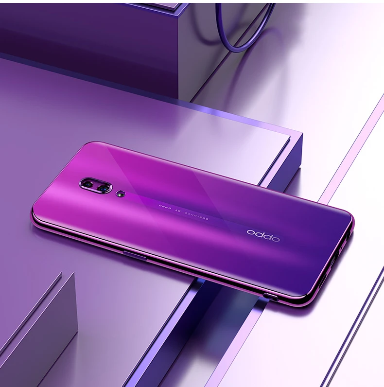 Роскошный прочный прозрачный ТПУ чехол с покрытием для Oppo Reno 10x Zoom, мягкая силиконовая защитная задняя крышка для Reno 6,4''