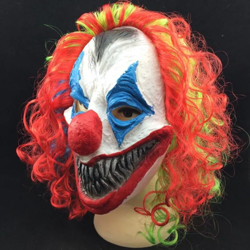 

Halloween Latex Mask Funny Clown Grimace Full Face Fancy Dress Props Adults Masquerade Party Supplies