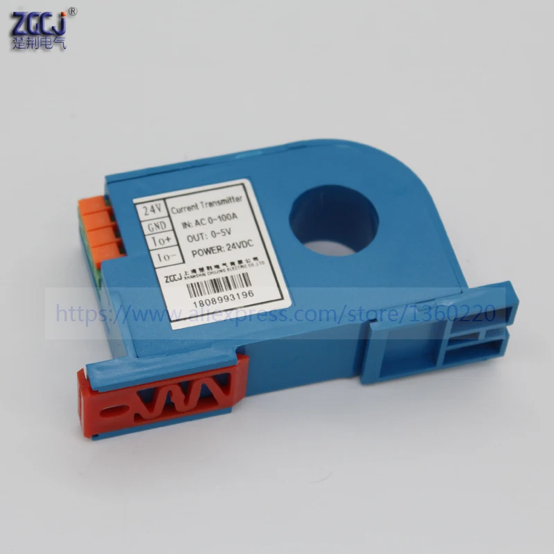 perforation AC 0-100A Current Transmitter 0-5V DC analog signal transmit output Perforated ac ampere transducer | Инструменты