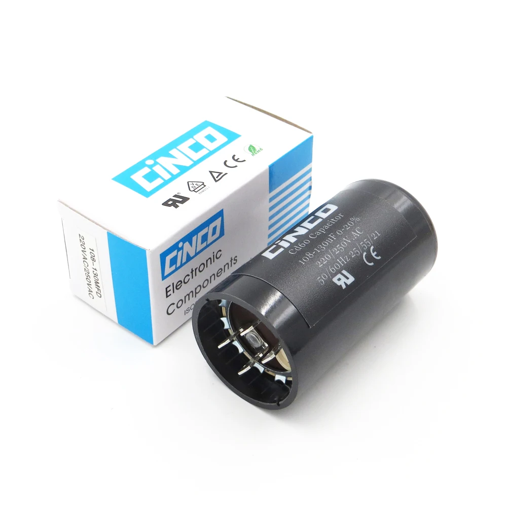 108 130 мкФ 220V 250V 275V CD60 моторный запускаемый конденсаторов на колесах Электрический