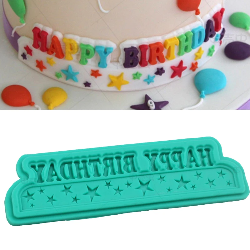 1 шт. силиконовая форма для мыла на день рождения|fondant cake decorating tools|cake toolsdecorating tools |