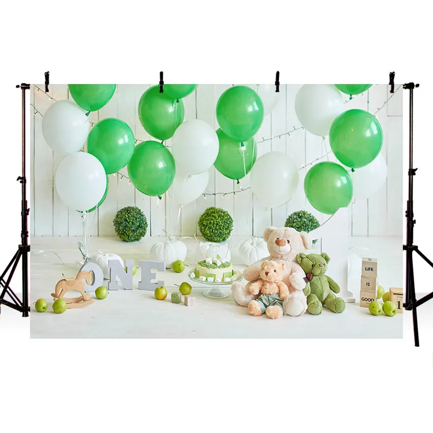 Шевронами стены воздушные шары Happy Baby 1st торт ко дню рождения ПОРТРЕТНАЯ