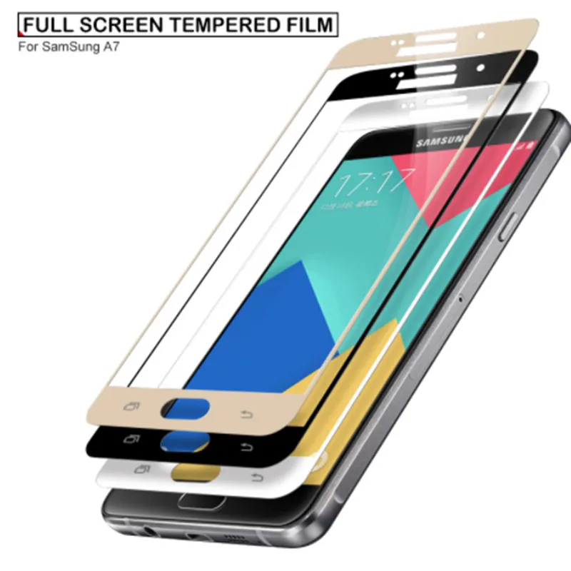 3D закаленное стекло пленка для Samsung Galaxy A3 A5 A7 2017 J3 J5 J7 2016 полное покрытие защита
