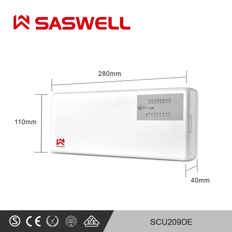 SASWELL термостат регулятор температуры для комнатной воды подогрев пола термостат 8 зон RF беспроводной терморегулятор
