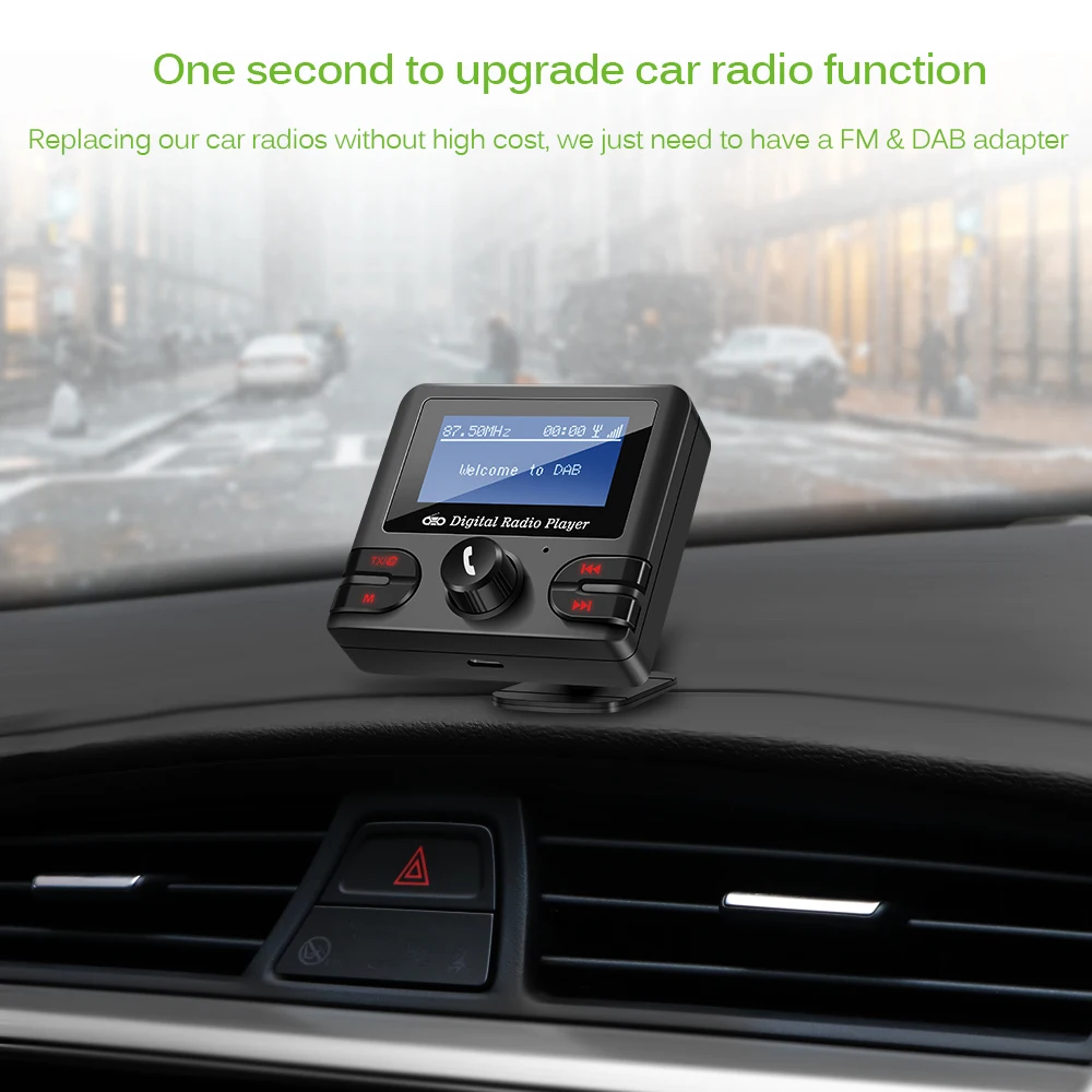 Приемник dab Bluetooth4.2 автомобильный комплект музыкальный плеер FM передатчик модулятор 2.1A двойной зарядное устройство USB с антенной автомобильное зарядное устройство DC 12 В