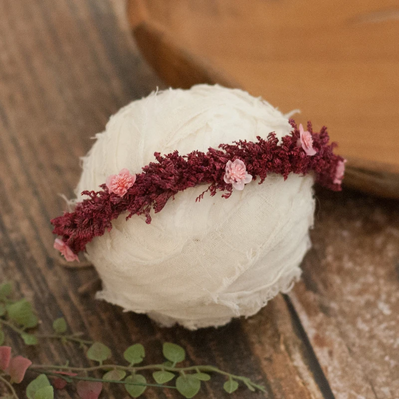 Newborn photography props headwear rainbow flower garland headdress baby photos headband hair ribbon | Детская одежда и обувь