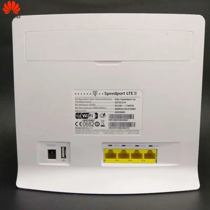 Разблокированный б/у роутер Huawei B593 4G LTE (плюс антенна) со слотом для Sim-карты Wi-Fi с 4