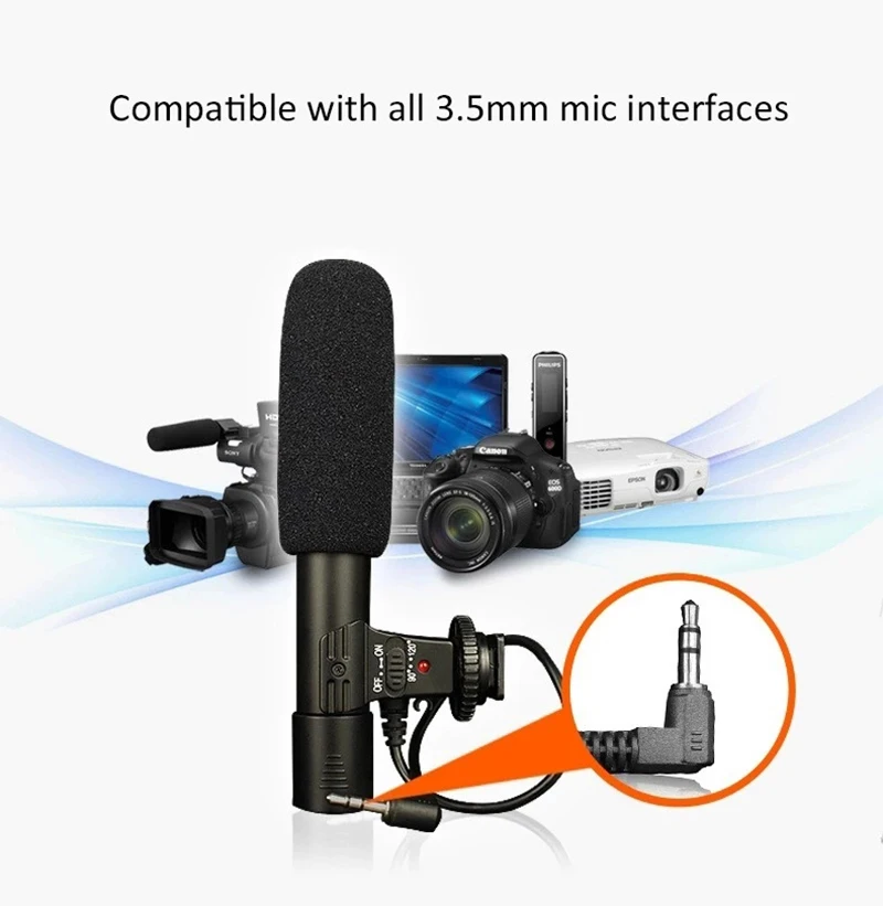 FELYBY MIC-01 Профессиональный DSLR конденсаторный интервью с микрофоном видео Запись микрофон записывающая видеокамера для производства фильмов микрофон