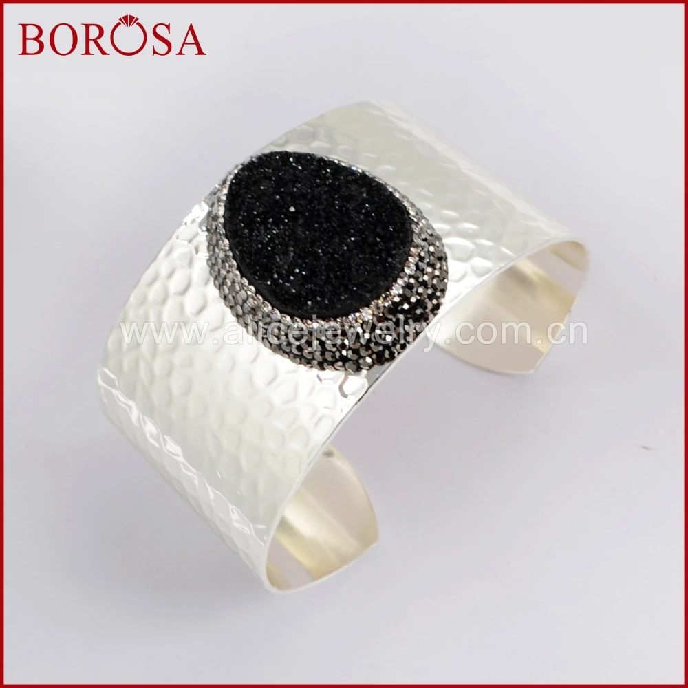Женский браслет BOROSA 3/5 шт. золотой/натуральный серебристый цвет с камнями