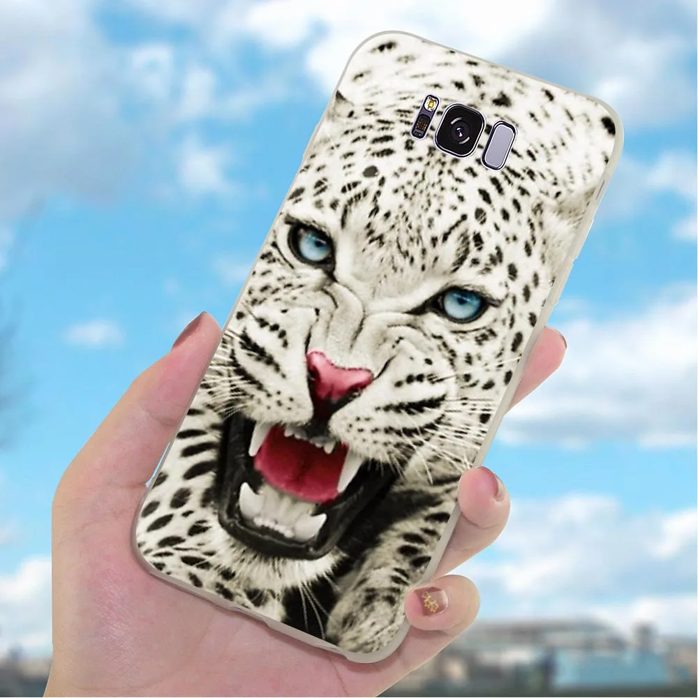 Мягкий ТПУ чехол для телефона Samsung Galaxy A3 Тигр Лев Хоул A5 A6 Plus A7 A8 A9 A10 A20 A30 A40 A50 A71