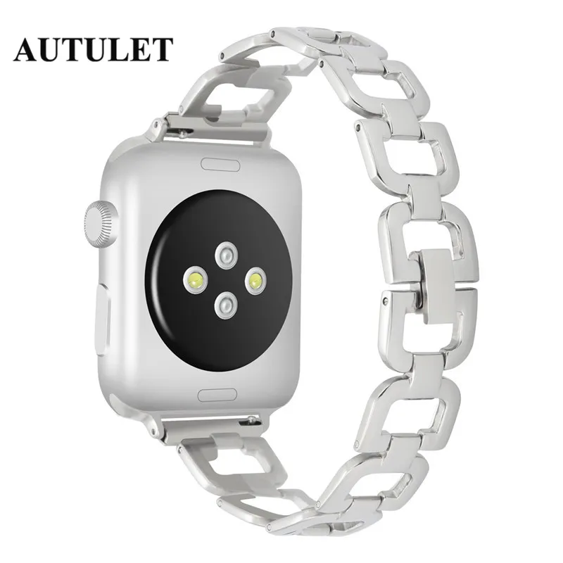 Apple watch ремешок из нержавеющей стали bling Женщины мм 38 42 водостойкий браслет цена