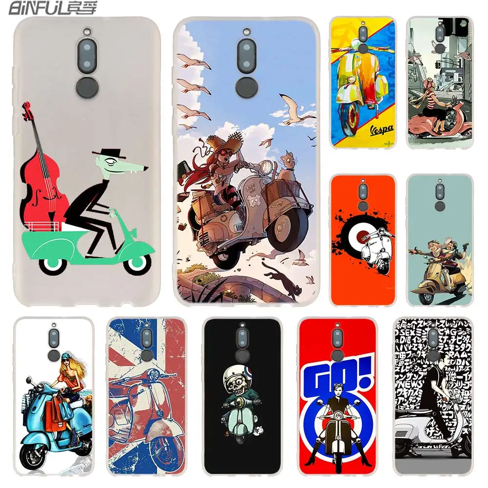Чехлы для телефонов Vespa Scooter Huawei Mate 30 20 10 Lite Pro мягкий силиконовый чехол Y9 2019 2018 Nova 5T