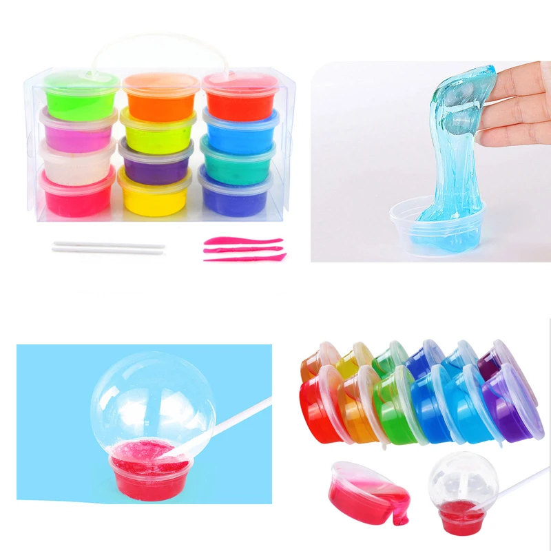 12 цветов Fimo Полимерная формовочная глина Floam Slime пушистая слизь игрушки коробка