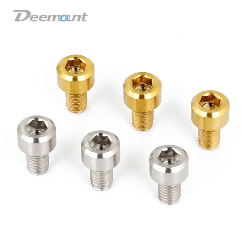 Deemount 2 шт./лот Ti TC4 болты M6 * 10 мм Шестигранная головка для велосипеда тормозной