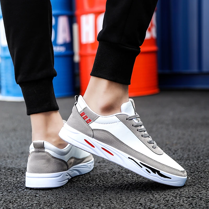 2019 Four seasons wild shoes Men Casual Shoes Sneakers Chaussure Homme zapatillas hombre green/gray Color difference | Обувь
