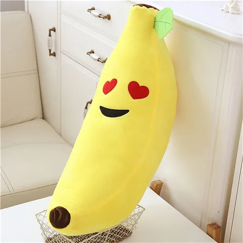 yellow4 Забавный креативный Мультфильм Банан Мягкая Подушка Диван Подушка Детская милая плюшевая кукла Дети фрукты игрушки Дети подарки на день рождения - Цвет: yellow4