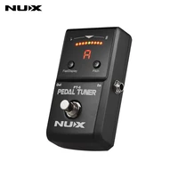 nux pt 6 guitar pedal tuner metal casing true bypass durable chromatic tuning effect processor led display guitar accessories