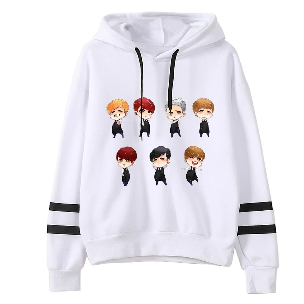 New Fashion 2018 Sprint Women KPOP BTS Print Hoodies kawaii harajuku Long Sleeve Hooded Bangtan Boys Printting Sweatshirts | Женская