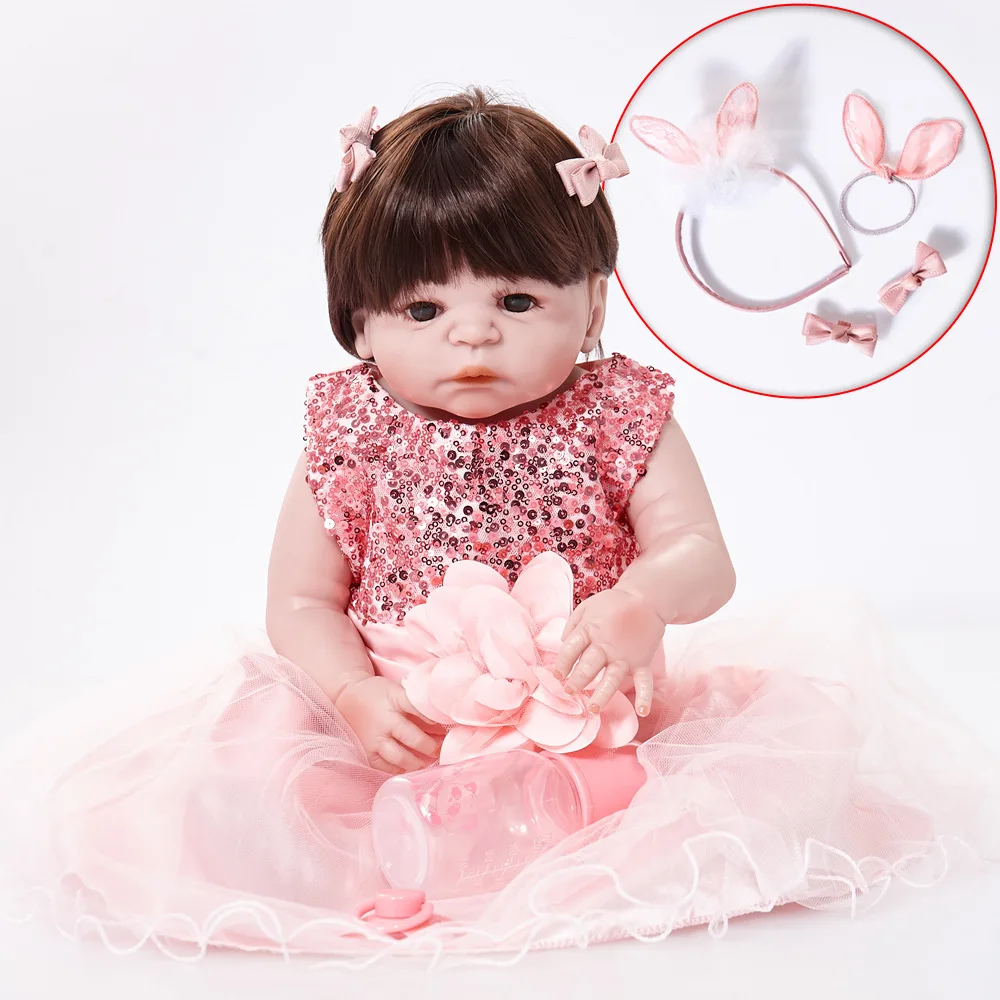 Силиконовые куклы Bebe Reborn для новорожденных 22 дюйма виниловые реалистичные