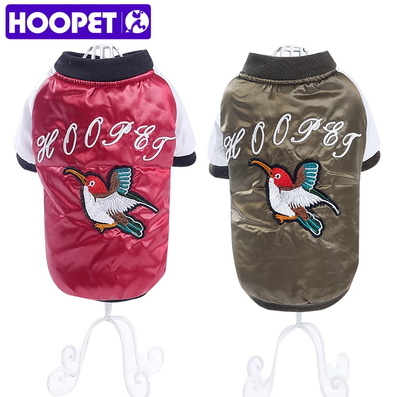 HOOPET собака полета Костюмы теплая одежда на Хлопчатобумажной Подкладке осень