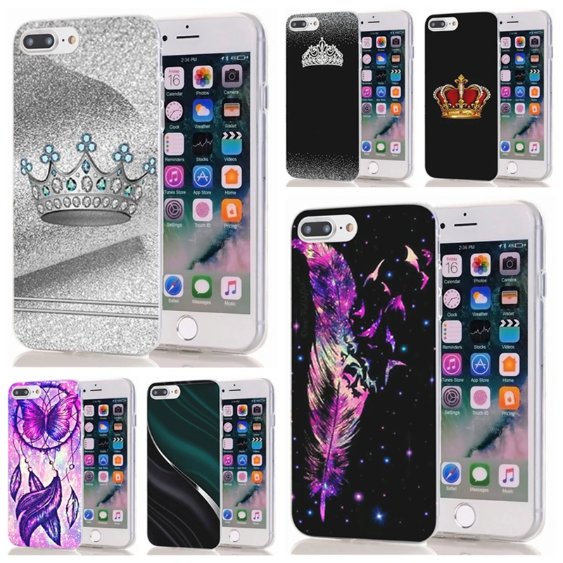 ТПУ Роскошный для iPhone 7 8 Plus 6 S Мягкий чехол Дизайн Мраморный перо X XS XR Max телефона