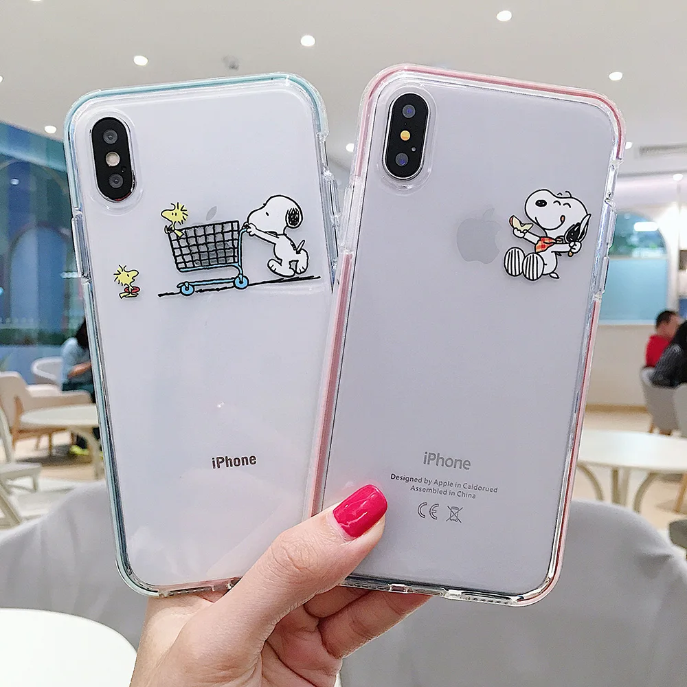 Чехол для iPhone 7 милый мультфильм собака Телефон чехол 6 S 8 Plus 10 X XR XS максимальный