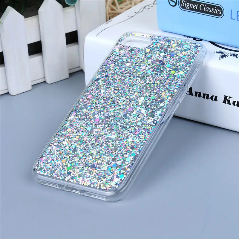 YOKIRIN Bling Косметическая пудра Блеск Мягкие TPU чехол для iPhone 7/7 Plus Блестящий игристое