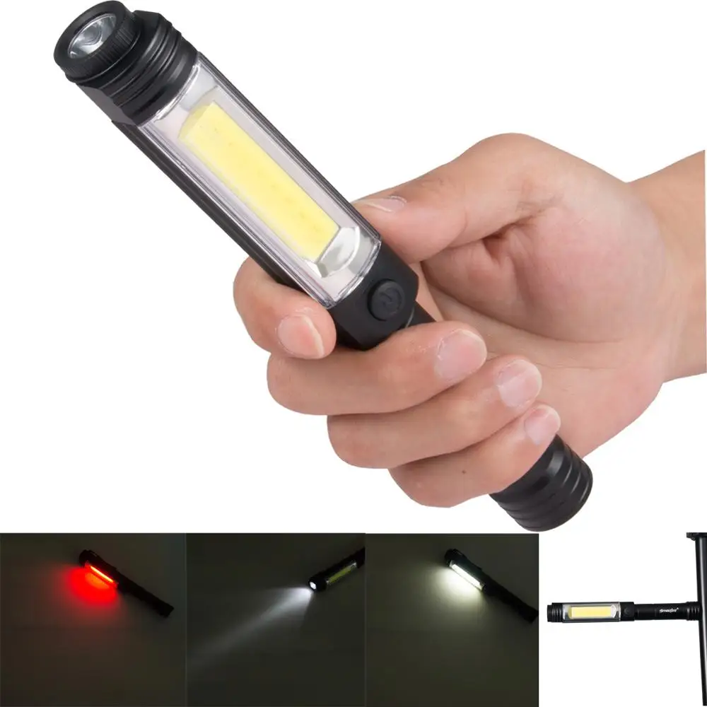 

4 Mode LED COB Magnetic Torch Flexible Inspection Lamp Cordless Work Light Emergency Lamp