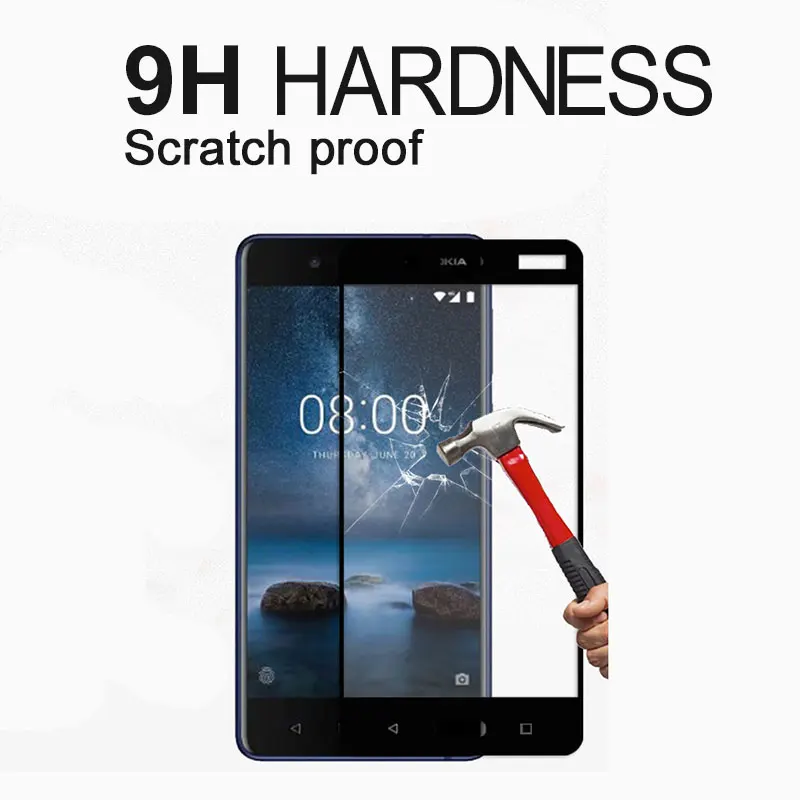 Закаленное стекло 9H для Nokia X6 Защита экрана 6 1 5 7 8 X5 2 3 Plus 2017 2018 защитная пленка |